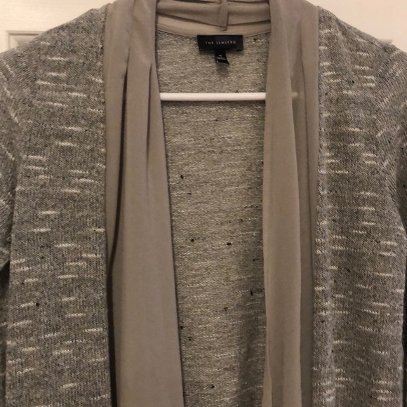 XS Long Gray Open Cardigan from The Limited - Picture 2 of 6